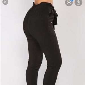 Fashion Nova Classic Paper Bag Waist Pants